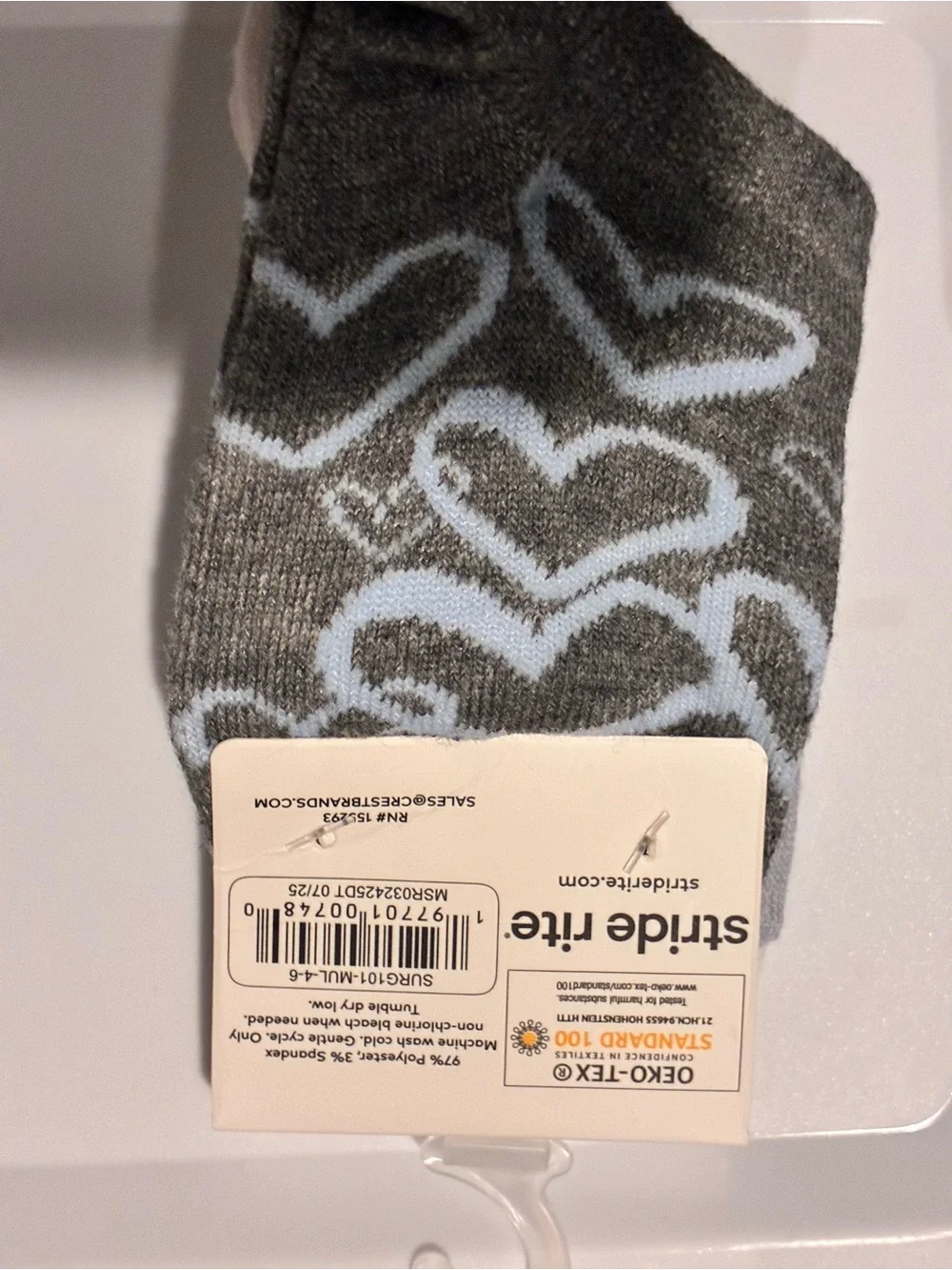 Stride Rite 6-Pack Ankle Socks in White, Light Blue & Pink